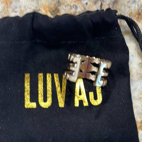 Luv AJ Rose Gold Adjustable Stacked Ring - Picture 3 of 6